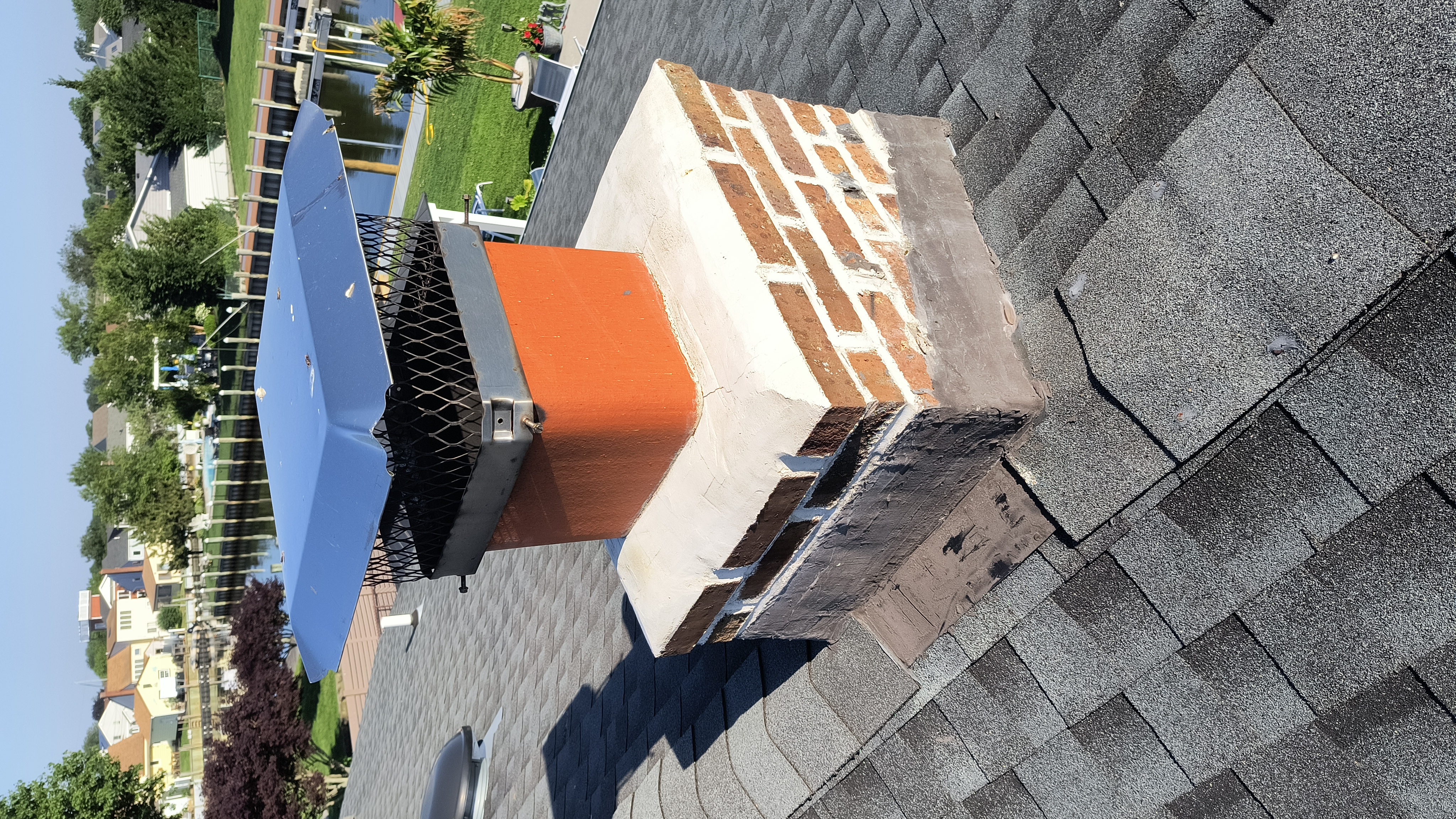 Full chimney masonry rebuild and restoration in West Hampton, NY